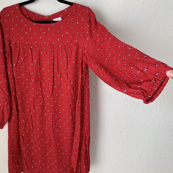 The Nines Hatch Dress Maternity Women S Red Floral Balloon Sleeve Boho Cottage - Picture 6 of 11